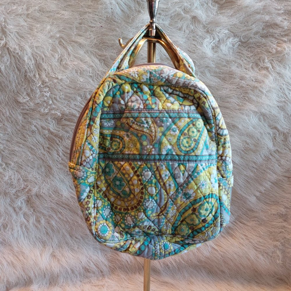 Vera Bradley Green Yellow Flora Insulated Lunch Bag